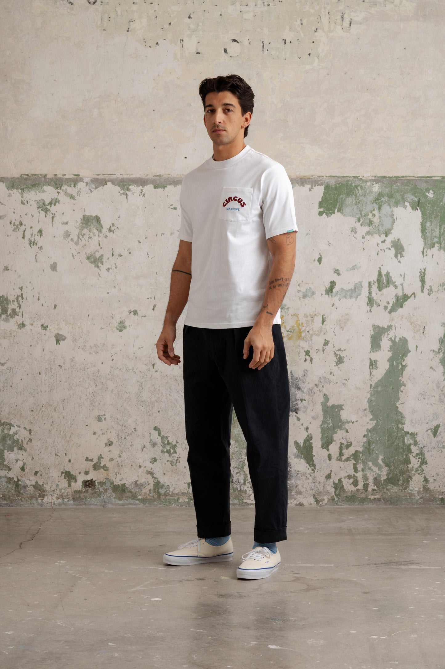 Tee White Pocket Embroidery